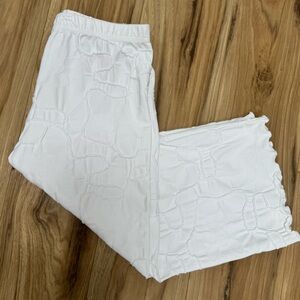 Haystacks Women’s Size Small White Conduit Energy Pants Pull On Textured Summer